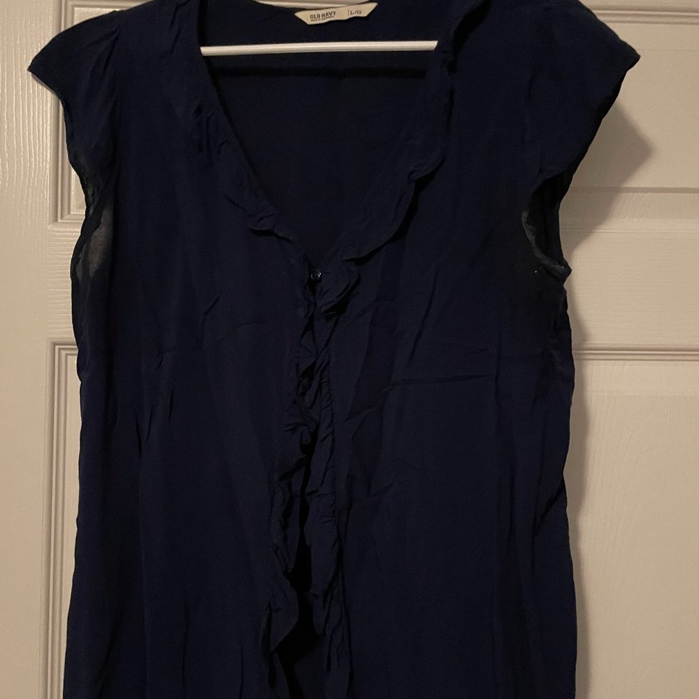 Dark Navy Blue Blouse from Old Navy
